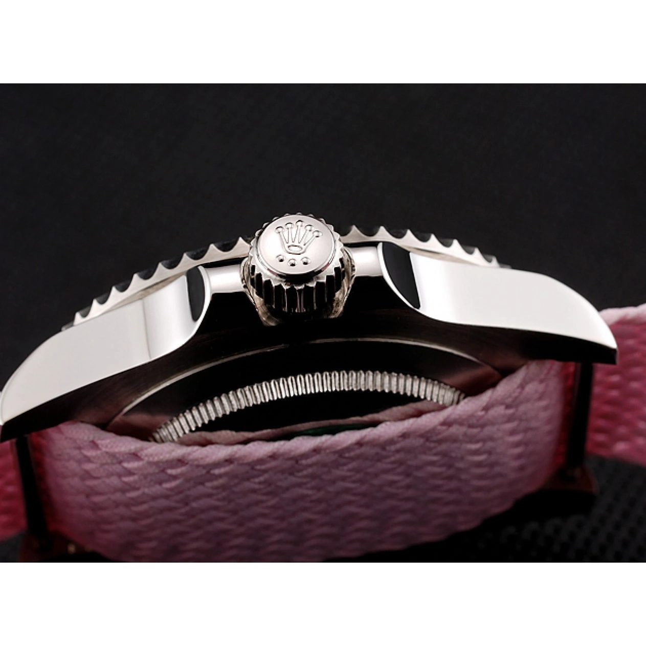 Aaa replica watch Bracelet Dial Rolex Pink Pink Submariner Pink 1453866 Fabric Bezel 0817